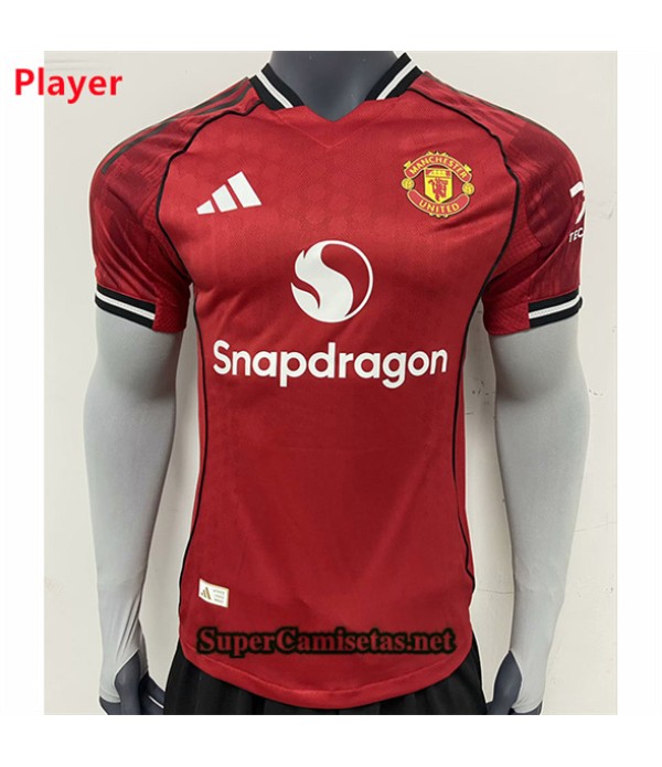 Tailandia Primera Equipacion Camiseta Manchester United Player 2025 2026