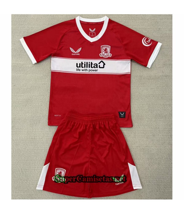 Tailandia Primera Equipacion Camiseta Middlesbrough Niño 2025 2026
