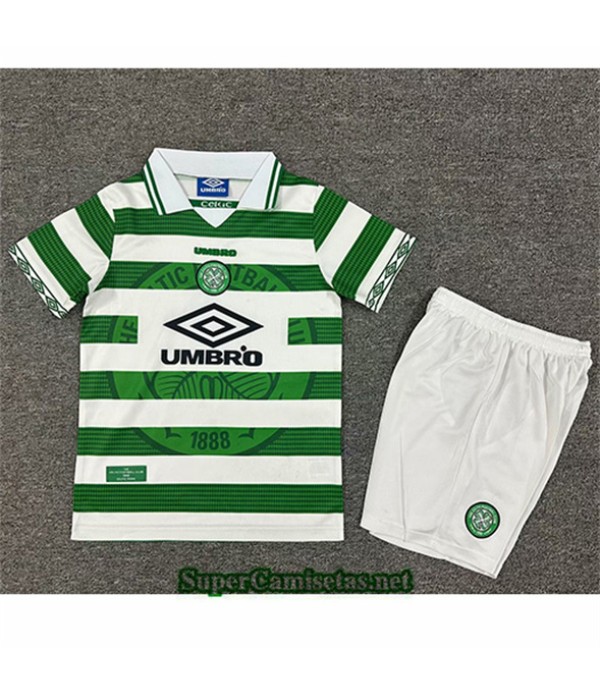Tailandia Primera Equipacion Camiseta Retro Celtic Niño 1997 99