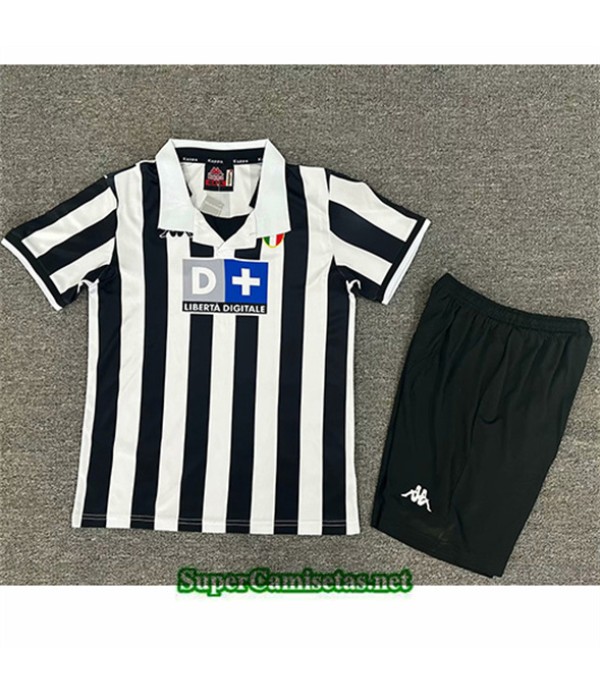 Tailandia Primera Equipacion Camiseta Retro Juventus Niño 1998 99