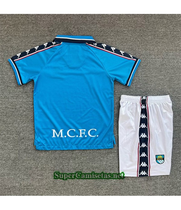 Tailandia Primera Equipacion Camiseta Retro Manchester City Niño 1997 98
