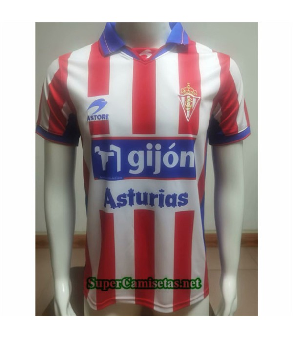 Tailandia Primera Equipacion Camiseta Retro Sporting Gijon 2001 02