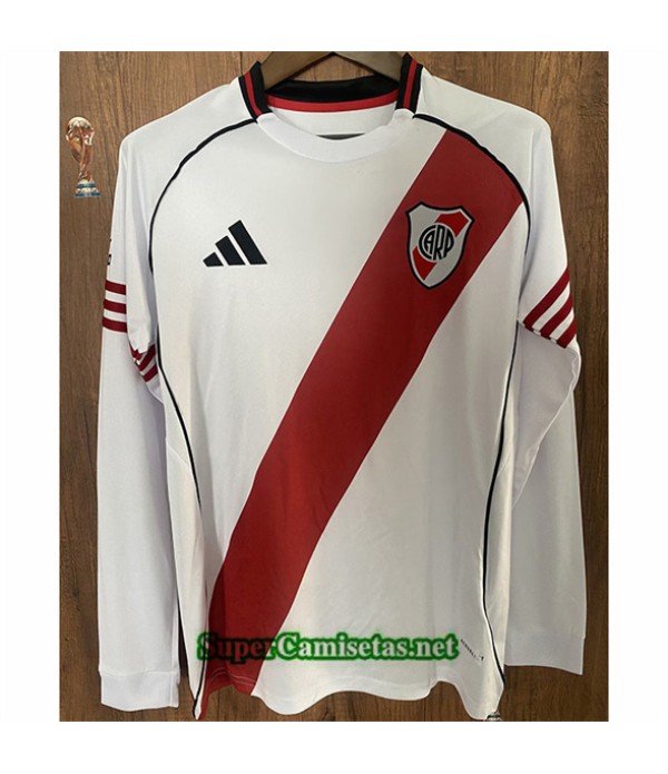 Tailandia Primera Equipacion Camiseta River Plate Manga Larga 2025 2026
