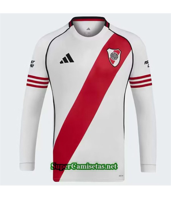 Tailandia Primera Equipacion Camiseta River Plate Manga Larga 2025 2026