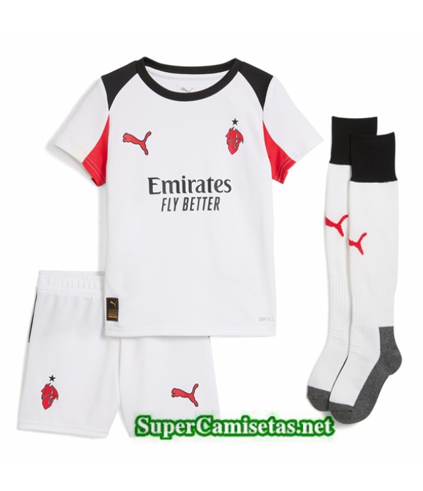 Tailandia Segunda Equipacion Camiseta Ac Milan Ni...