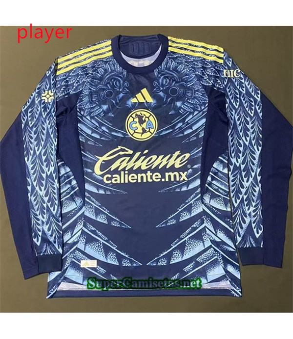 Tailandia Segunda Equipacion Camiseta Cf América Player Manga Larga 2025 2026