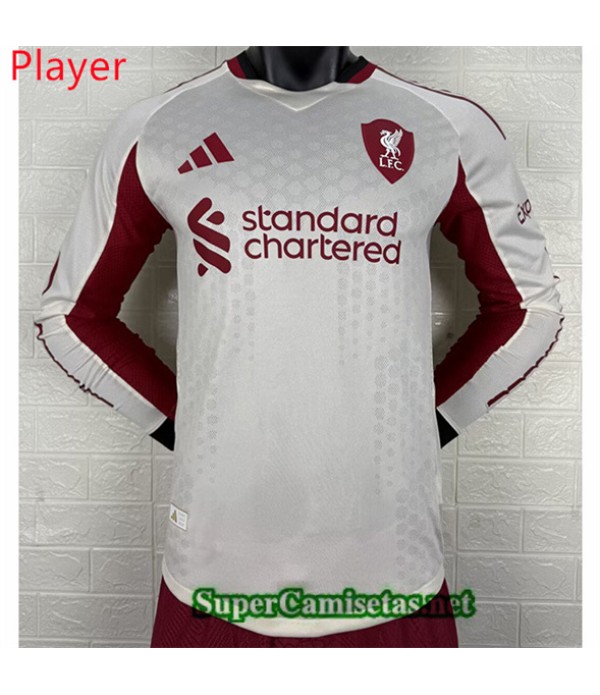Tailandia Segunda Equipacion Camiseta Liverpool Player Manga Larga 2025 2026