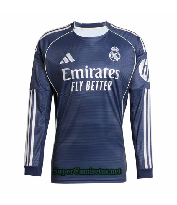 Tailandia Segunda Equipacion Camiseta Real Madrid Manga Larga 2025 2026