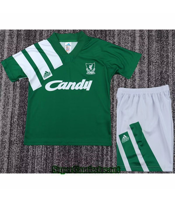 Tailandia Segunda Equipacion Camiseta Retro Liverpool Niño 1991 92