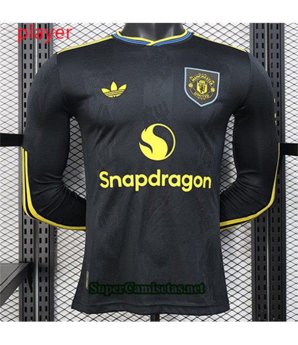 Tailandia Tercera Equipacion Camiseta Manchester United Player Manga Larga 2025 2026