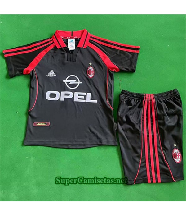 Tailandia Tercera Equipacion Camiseta Retro Ac Milan Niño 2000 01