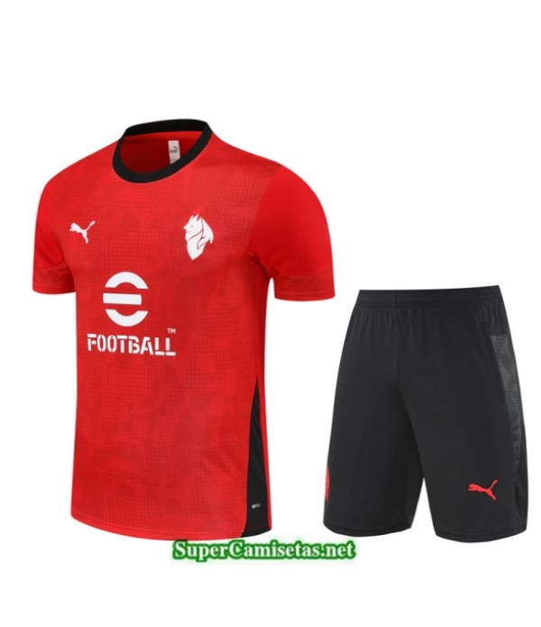 Tailandia Camiseta Kit De Entrenamiento Ac Milan Rojo/negro 2025 2026 S20499