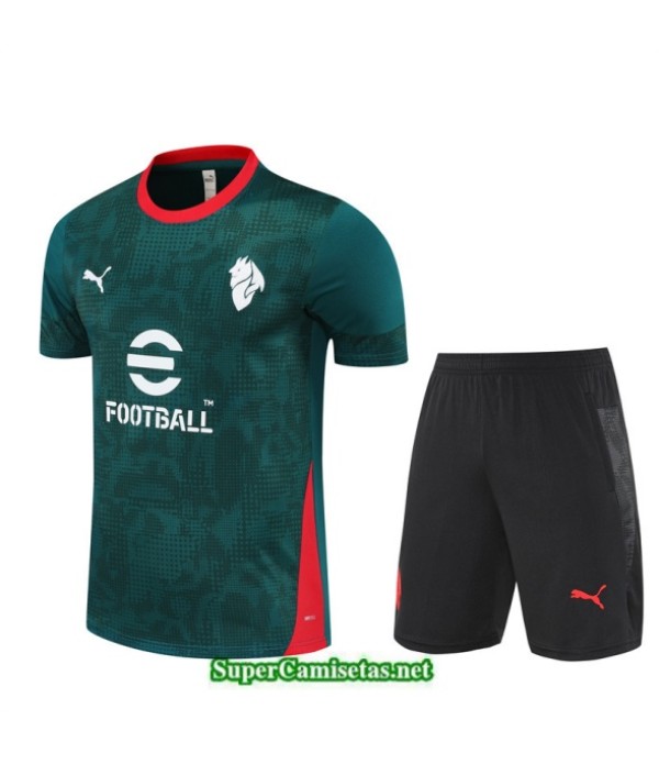 Tailandia Camiseta Kit De Entrenamiento Ac Milan Verde/negro/rojo 2025 2026 S20500
