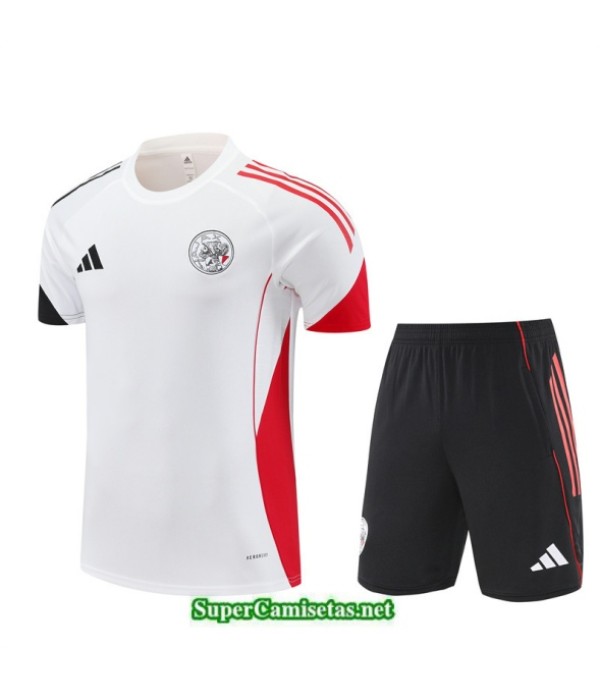 Tailandia Camiseta Kit De Entrenamiento Ajax Blanc...