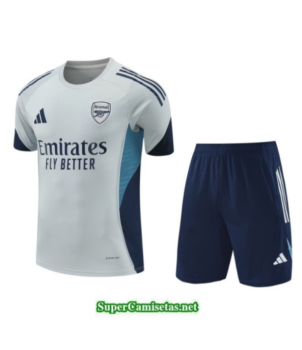Tailandia Camiseta Kit De Entrenamiento Arsenal Short Gris/azul Marino/azul 2025 2026 S20478