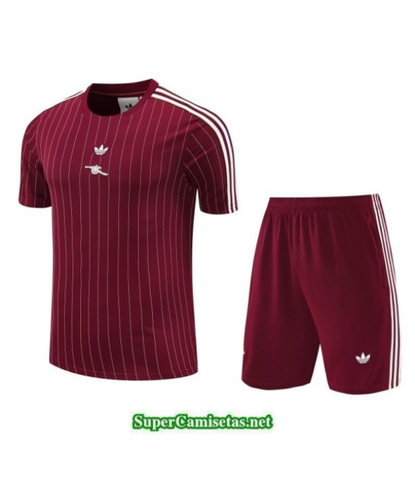 Tailandia Camiseta Kit De Entrenamiento Arsenal Short Rojo/blanco 2025 2026 S20479
