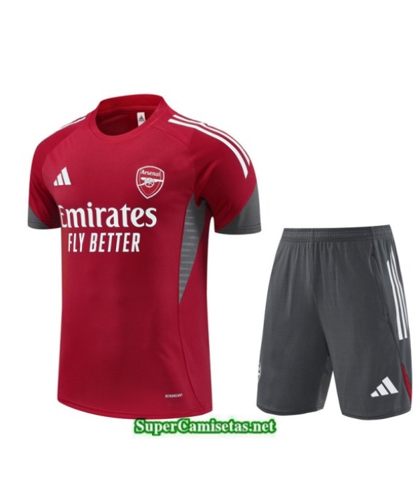 Tailandia Camiseta Kit De Entrenamiento Arsenal Short Rojo/gris/blanco 2025 2026 S20474