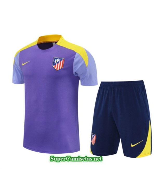 Tailandia Camiseta Kit De Entrenamiento Atletico Madrid Niño Violeta/azul/amarillo 2025 2026 S20174