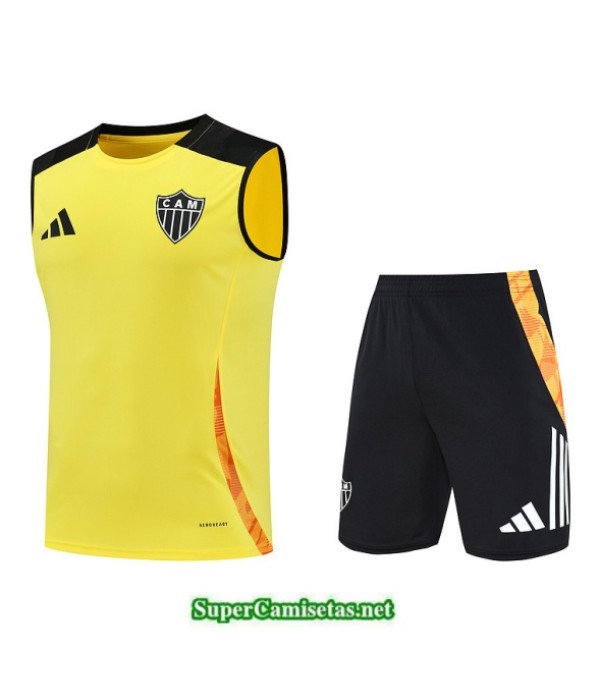 Tailandia Camiseta Kit De Entrenamiento Atletico Mineiro Sin Mangas Amarillo/negro 2025 2026 S20181