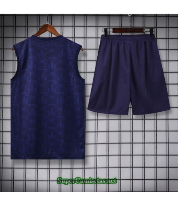 Tailandia Camiseta Kit De Entrenamiento Barcelona Niño Sin Mangas Azul Marino/amarillo 2025 2026 S20184