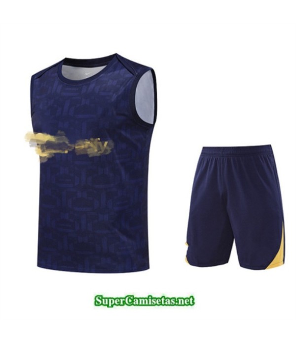 Tailandia Camiseta Kit De Entrenamiento Barcelona Sin Mangas Azul/amarillo 2025 2026 S20198