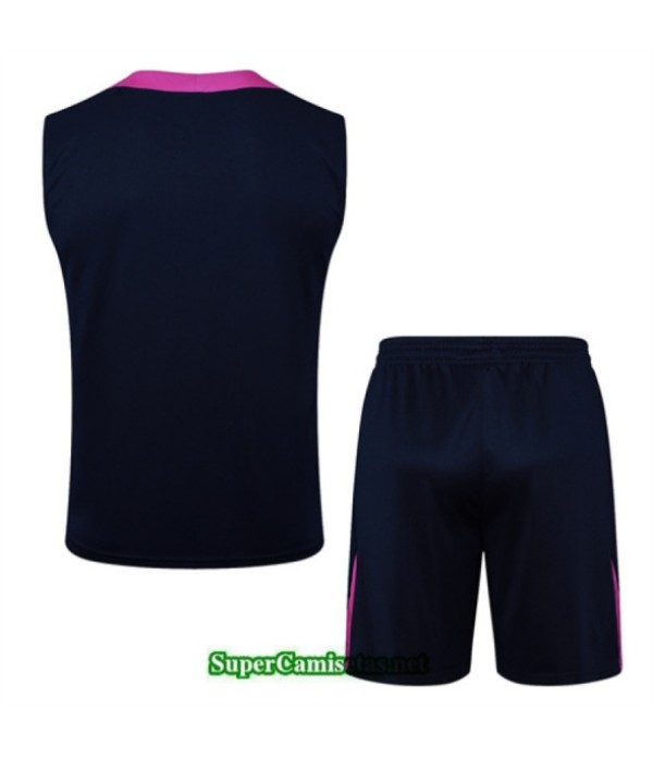 Tailandia Camiseta Kit De Entrenamiento Barcelona Sin Mangas Azul Marino/violeta 2025 2026 S20194
