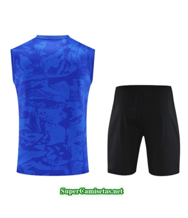 Tailandia Camiseta Kit De Entrenamiento Barcelona Sin Mangas Azul/negro 2025 2026 S20196