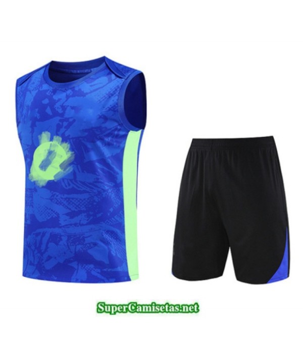 Tailandia Camiseta Kit De Entrenamiento Barcelona Sin Mangas Azul/negro 2025 2026 S20196