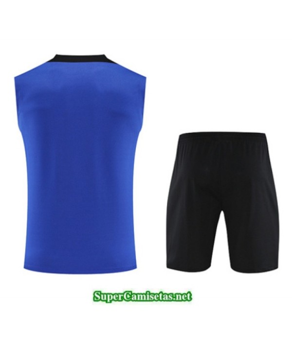 Tailandia Camiseta Kit De Entrenamiento Barcelona Sin Mangas Azul/negro 2025 2026 S20199