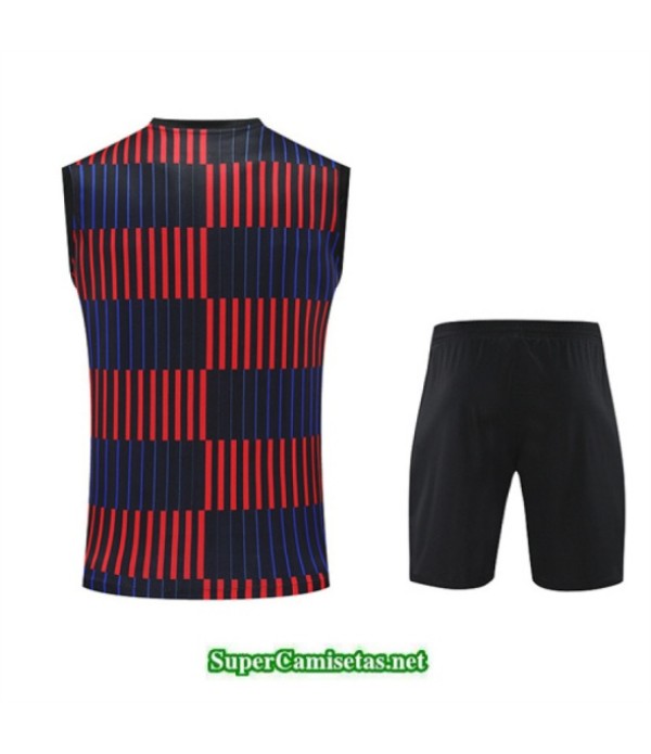 Tailandia Camiseta Kit De Entrenamiento Barcelona Sin Mangas Azul/rojo/negro 2025 2026 S20197