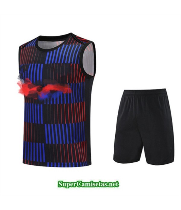Tailandia Camiseta Kit De Entrenamiento Barcelona Sin Mangas Azul/rojo/negro 2025 2026 S20197