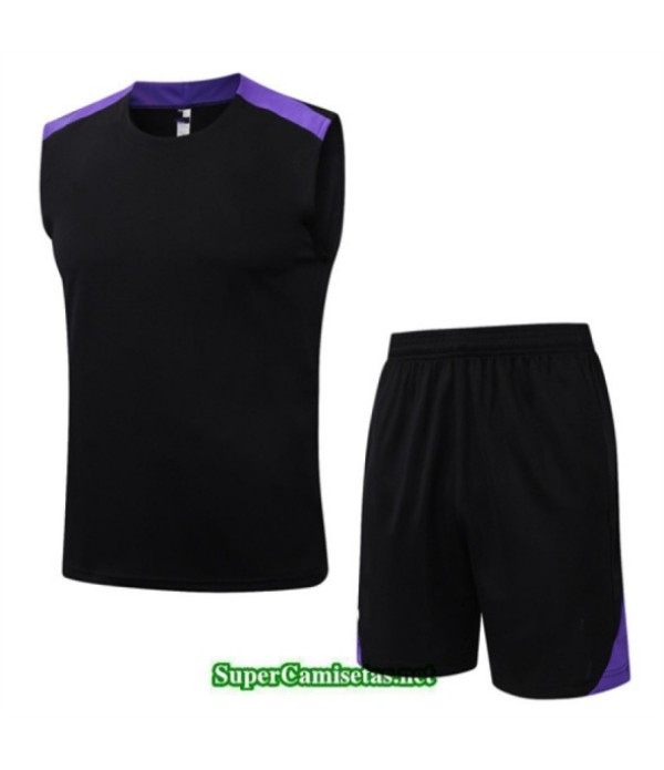 Tailandia Camiseta Kit De Entrenamiento Barcelona Sin Mangas Negro/violeta 2025 2026 S20195