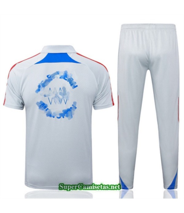 Tailandia Camiseta Kit De Entrenamiento Bayern Munich Polo Gris/azul 2025 2026 S20165