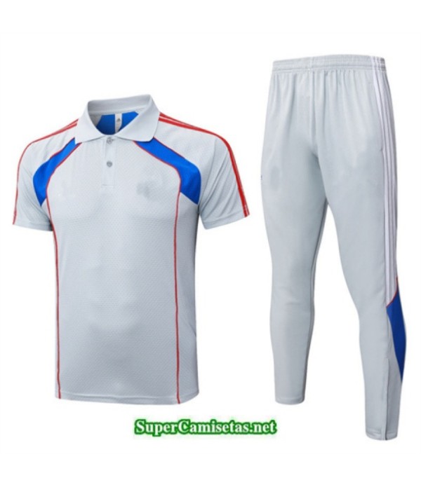 Tailandia Camiseta Kit De Entrenamiento Bayern Munich Polo Gris/azul 2025 2026 S20165