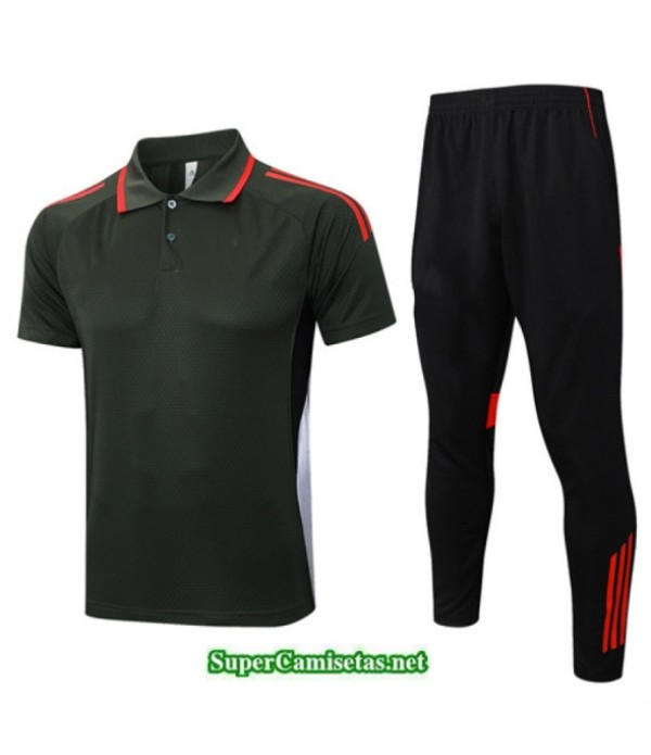 Tailandia Camiseta Kit De Entrenamiento Bayern Munich Polo Verde/negro/rojo 2025 2026 S20169