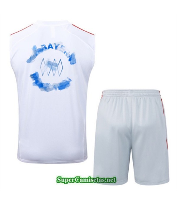 Tailandia Camiseta Kit De Entrenamiento Bayern Munich Sin Mangas Blanco/rojo/azul 2025 2026 S20144