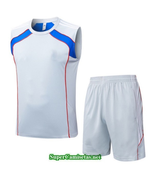 Tailandia Camiseta Kit De Entrenamiento Bayern Munich Sin Mangas Gris/azul 2025 2026 S20147