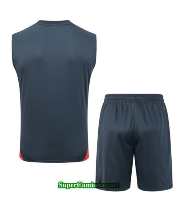 Tailandia Camiseta Kit De Entrenamiento Bayern Munich Sin Mangas Gris Oscuro/naranja/rojo 2025 2026 S20148