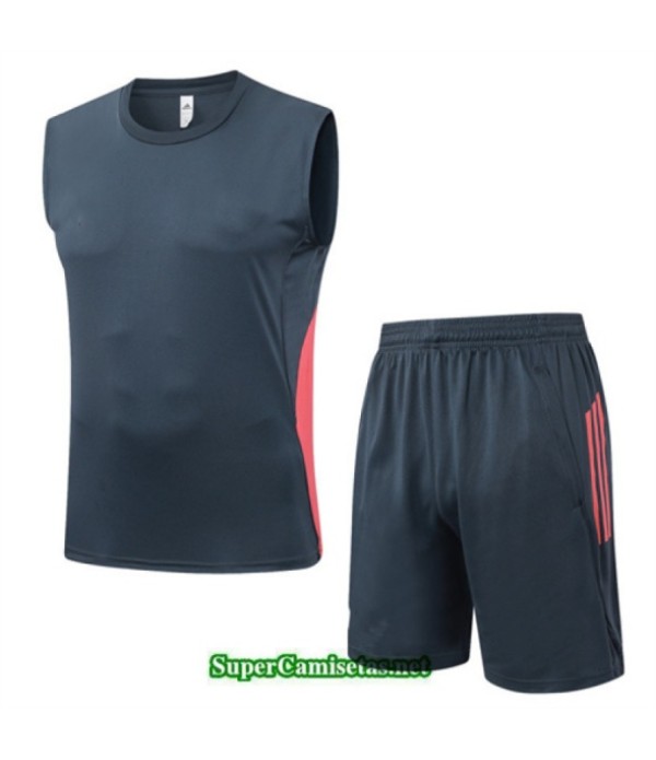 Tailandia Camiseta Kit De Entrenamiento Bayern Munich Sin Mangas Gris Oscuro/naranja/rojo 2025 2026 S20148