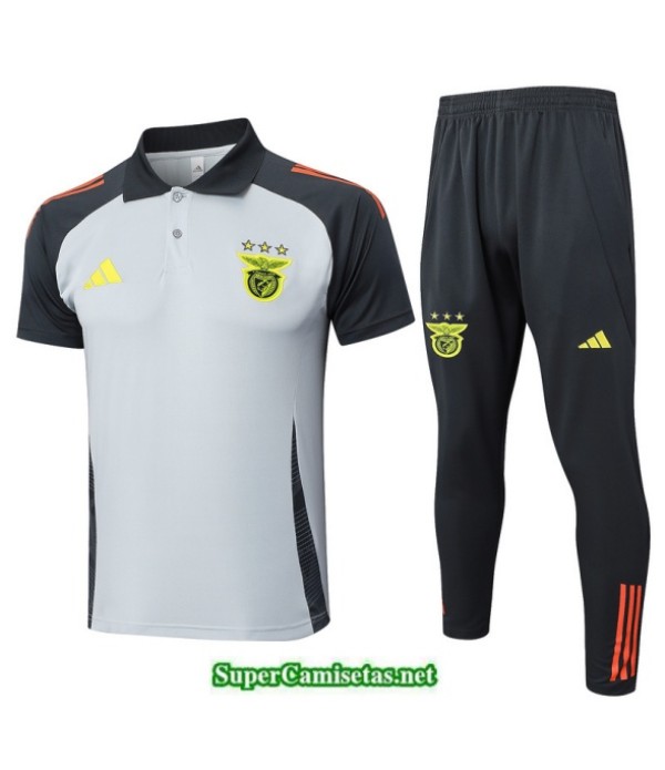 Tailandia Camiseta Kit De Entrenamiento Benfica Polo Gris/naranja 2025 2026 S20074