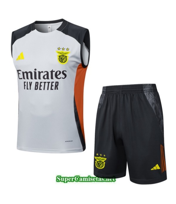 Tailandia Camiseta Kit De Entrenamiento Benfica Sin Mangas Gris/negro/naranja 2025 2026 S20072