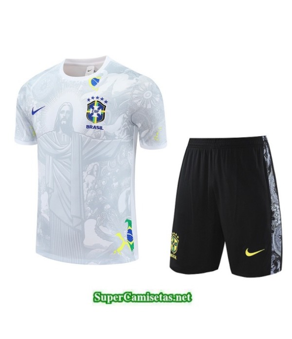 Tailandia Camiseta Kit De Entrenamiento Brasil Blanco/negro 2025 2026 S20443