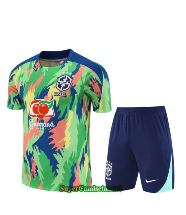 Tailandia Camiseta Kit De Entrenamiento Brasil Niño Verde 2025 2026 S20437