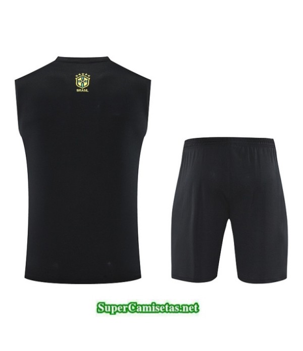 Tailandia Camiseta Kit De Entrenamiento Brasil Sin Mangas Azul/negro 2025 2026 S20441