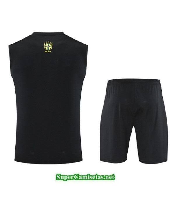Tailandia Camiseta Kit De Entrenamiento Brasil Sin Mangas Gris/dorado 2025 2026 S20440