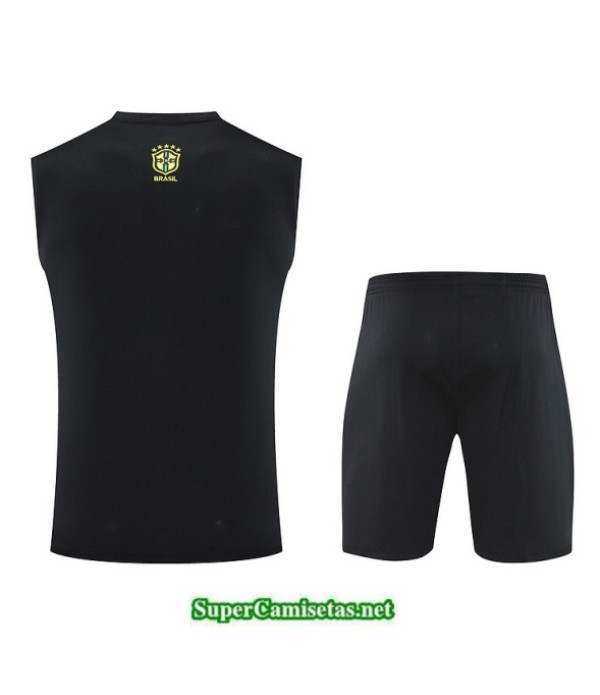 Tailandia Camiseta Kit De Entrenamiento Brasil Sin Mangas Verde/negro 2025 2026 S20442