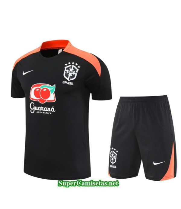 Tailandia Camiseta Kit De Entrenamiento Brasil Negro/naranja 2025 2026 S20445