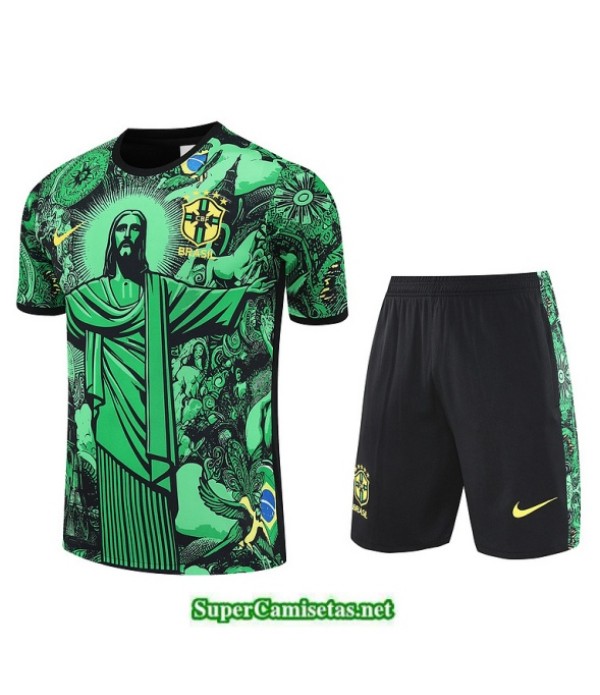 Tailandia Camiseta Kit De Entrenamiento Brasil Verde/negro 2025 2026 S20451