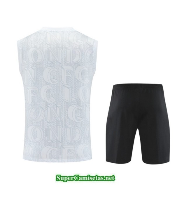 Tailandia Camiseta Kit De Entrenamiento Chelsea Sin Mangas Blanco/negro 2025 2026 S20482