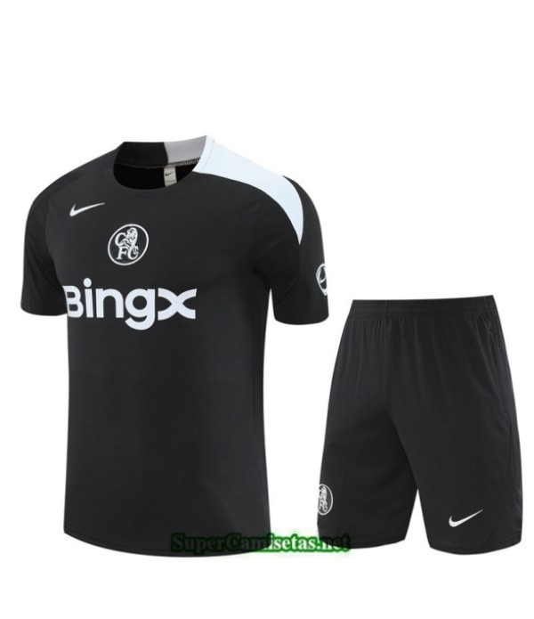 Tailandia Camiseta Kit De Entrenamiento Chelsea Negro/blanco 2025 2026 S20483